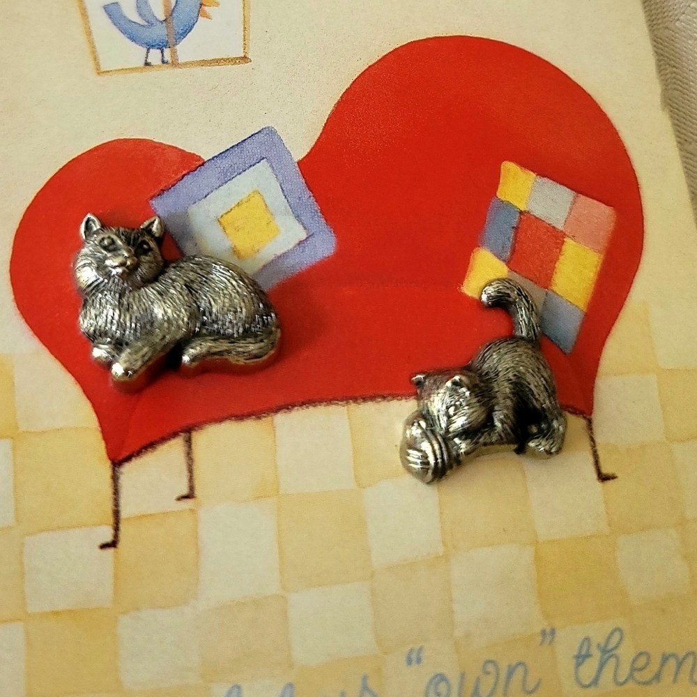 NWT Hallmark Two Cat Pewter Pins